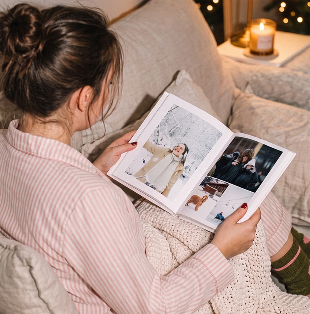 Livre photo portrait - Tartan de Noël