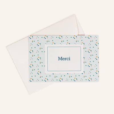 Carte de remerciement