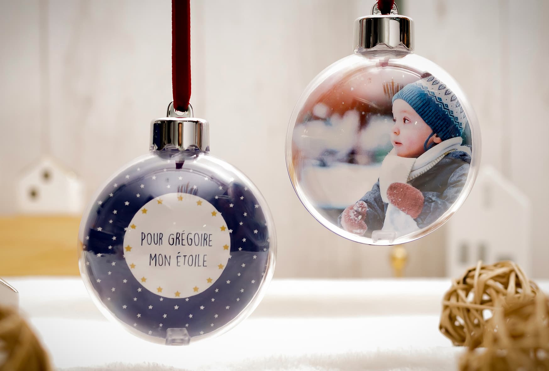 Boule de noël personnalisée