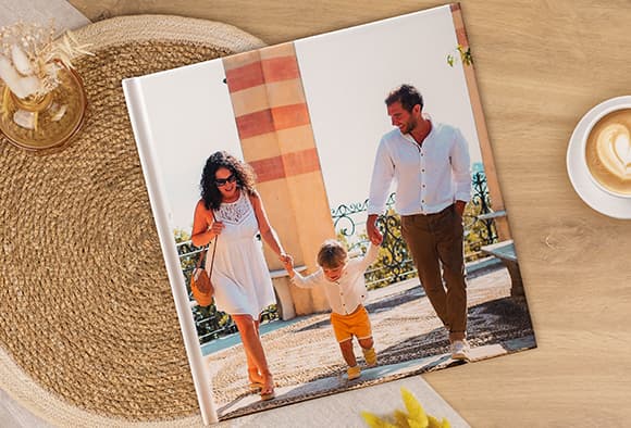 Livre photo carré XL luxe ouverture à plat