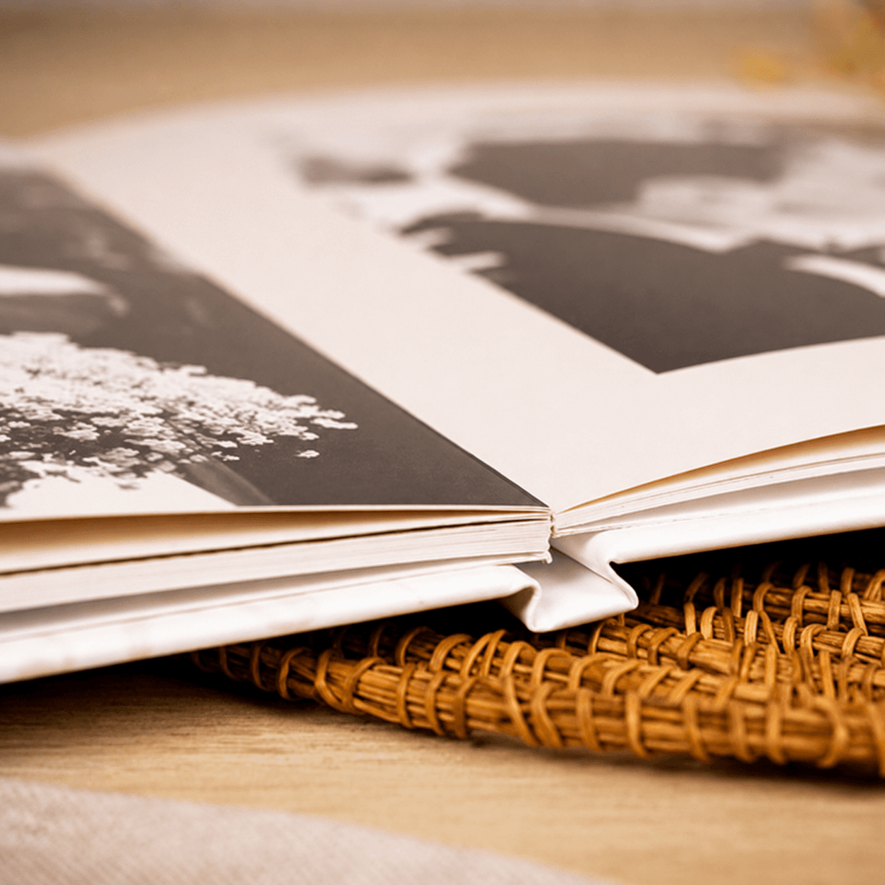Livre photo paysage ouverture à plat