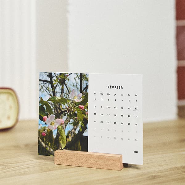 Calendrier support en bois